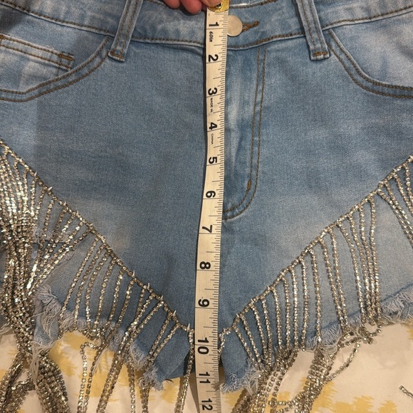 Rhinestone bedazzled Shorts size med - Picture 7 of 8